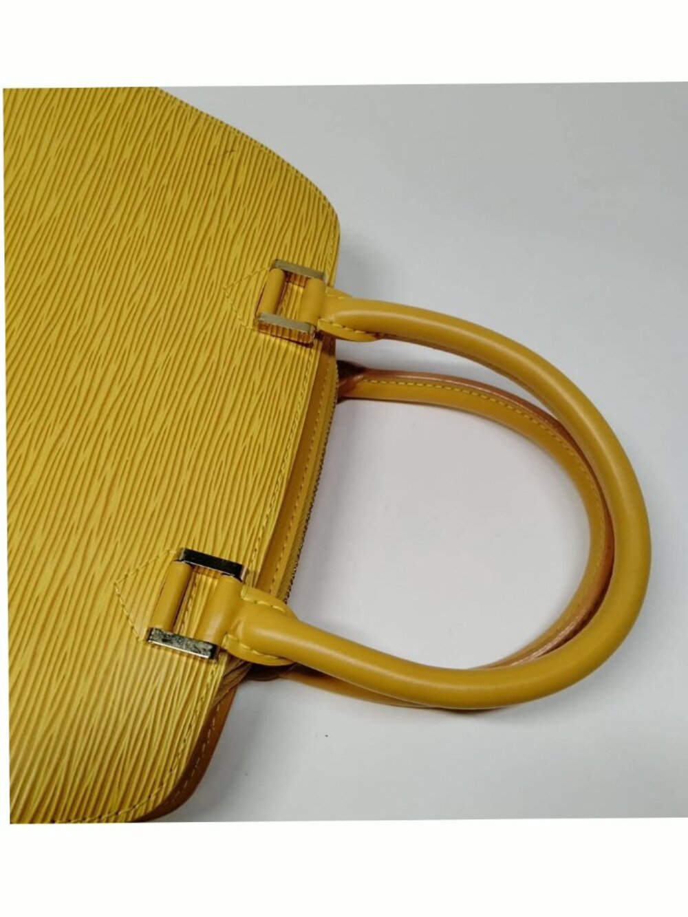 Authentic Louis Vuitton Pont Neuf Epi Leather Yellow Satchel Top Handle Designer - Picture 4 of 16